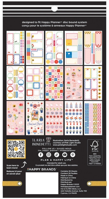 Happy Planner Big 30 Sheet Sticker Value Pack-Summer Charm Classic - 5A0036W9-1H81B Happy Planner Big 30 Sheet Sticker Value Pack-Summer Charm Classic - 5A0036W9-1H81B