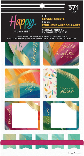 Happy Planner Big 30 Sheet Sticker Value Pack-Floral Energy - 5A0036W9-1H7YK - 673807708259