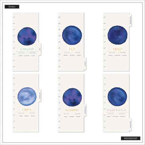 Happy Planner Skinny 12 Month Disc Bound Dated Planner-Star Signs - 5A0036X2-1H7YP Happy Planner Skinny 12 Month Disc Bound Dated Planner-Star Signs - 5A0036X2-1H7YP