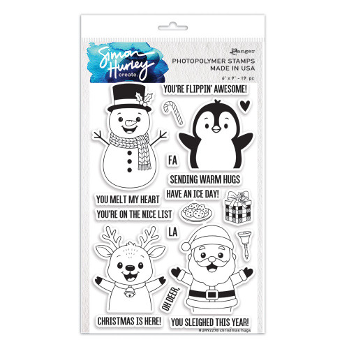 Simon Hurley Create. Clear Stamp Set 6"x9"-Christmas Hugs - 5A0039NB-1H8VP - 789541092278