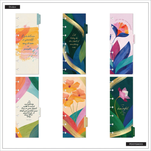 Happy Planner Skinny Mini 12 Month Disc Bound Dated Planner-Floral Energy; Jan '26 - Dec '26 - 5A0036XF-1H7YV