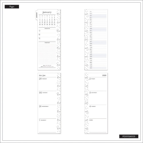 Happy Planner Skinny Mini 12 Month Disc Bound Dated Planner-Floral Energy - 5A0036XF-1H7YV