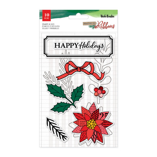 Vicki Boutin Wrapped In Ribbons Stamp Set-Acrylic - 5A002794-1G9HT - 765468088488