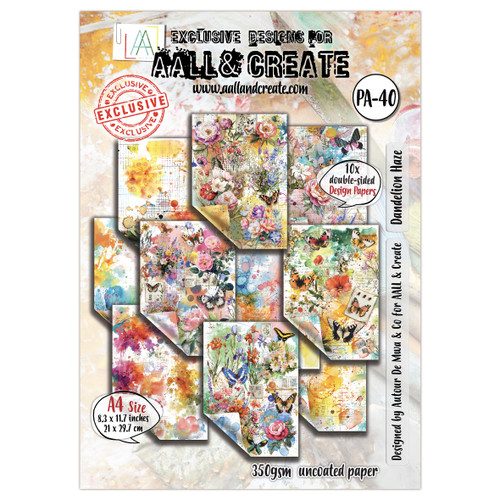 AALL And Create Design Double-Sided Cardstock A4-Dandelion Haze - 5A0039HW-1H8QZ - 5060979169677
