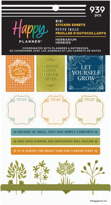 Happy Planner Big 30 Sheet Sticker Value Pack-Herbarium Mini - 5A0036W9-1H7YW - 673807708501