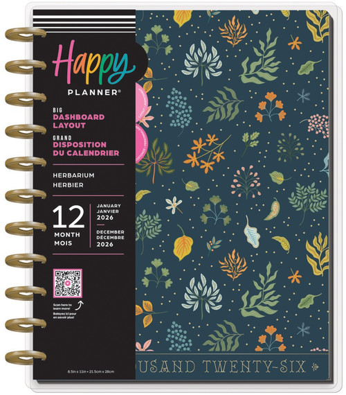 Happy Planner Big 12 Month Disc Bound Dated Planner-Herbarium - 5A0036T7-1H7Z8 - 673807709607