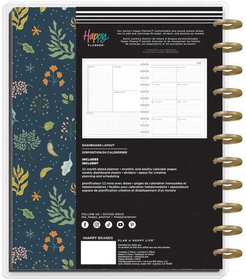 Happy Planner Big 12 Month Disc Bound Dated Planner-Herbarium - 5A0036T7-1H7Z8 Happy Planner Big 12 Month Disc Bound Dated Planner-Herbarium - 5A0036T7-1H7Z8