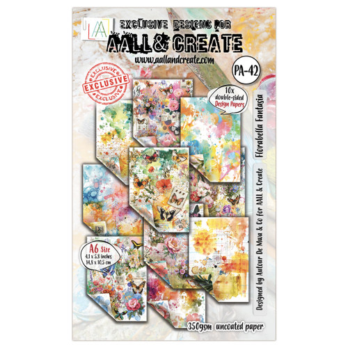 AALL And Create Design Double-Sided Cardstock A6-Florabella Fantasia - 5A0039HS-1H8R4 - 5060979169691