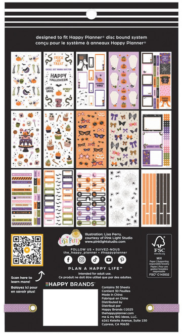 Happy Planner Big 30 Sheet Sticker Value Pack-Halloween Classic - 5A0036W9-1H7Z6 Happy Planner Big 30 Sheet Sticker Value Pack-Halloween Classic - 5A0036W9-1H7Z6