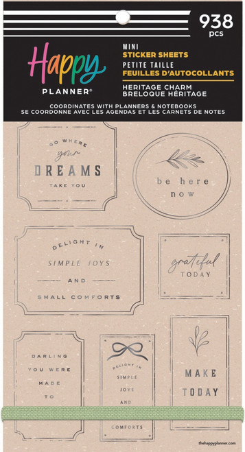 Happy Planner Big 30 Sheet Sticker Value Pack-Heritage Charm Mini - 5A0036W9-1H7ZD - 673807708495