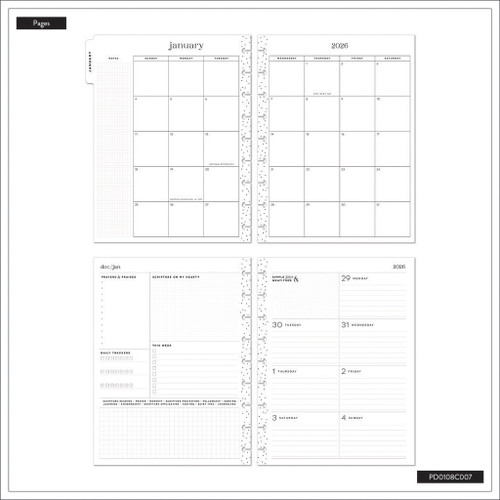 Happy Planner Classic 12 Month Disc Bound Dated Planner-Watercolor Grace; Jan '26 - Dec '26 - 5A0036W0-1H7ZS Happy Planner Classic 12 Month Disc Bound Dated Planner-Watercolor Grace; Jan '26 - Dec '26 - 5A0036W0-1H7ZS