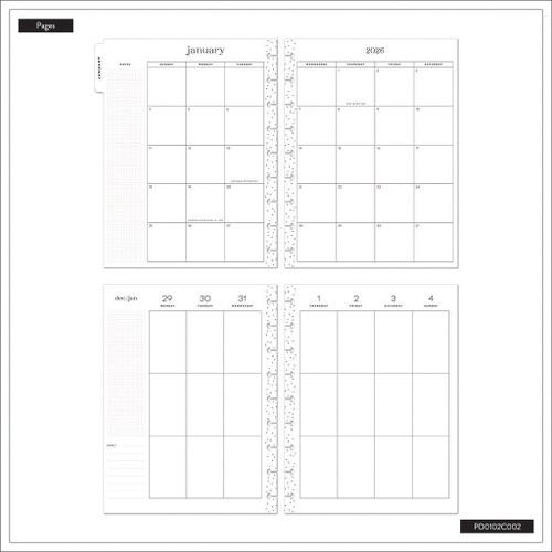 Happy Planner Chenille 12 Month Disc Bound Dated Planner-Florescent Embroidery Classic - 5A0036VD-1H7ZT Happy Planner Chenille 12 Month Disc Bound Dated Planner-Florescent Embroidery Classic - 5A0036VD-1H7ZT