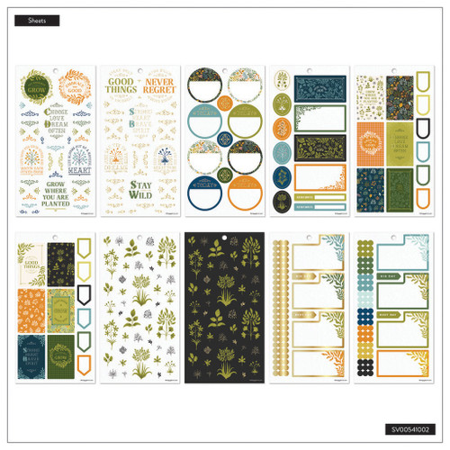 Happy Planner Big 30 Sheet Sticker Value Pack-Herbarium Classic - 5A0036W9-1H806