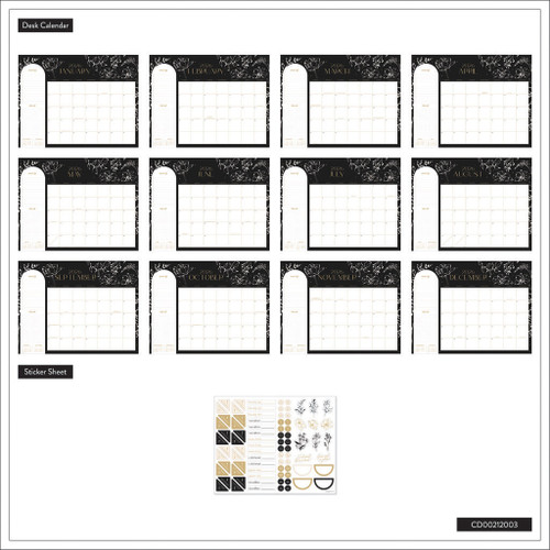 Happy Planner Large 12 Month Dated Desk Calendar-Mod Silhouette - 5A0036XC-1H800