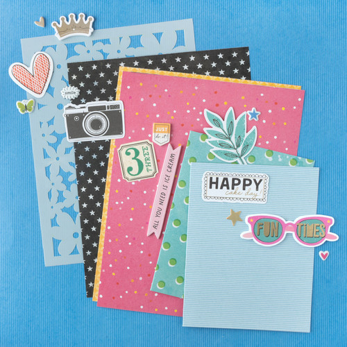 American Crafts A2 Cards W/Envelopes (4.375"X5.75") 40/Box-Vicki Boutin Bold And Bright - A50026JZ-G191S
