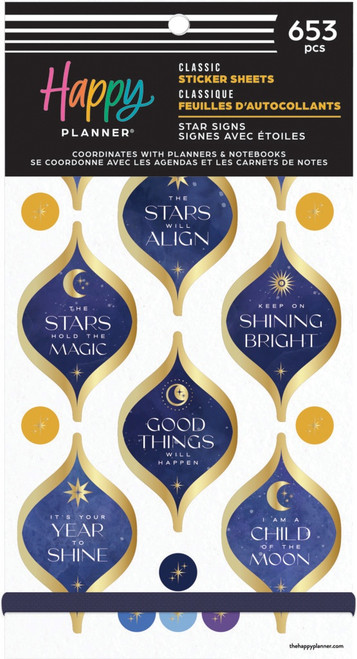 Happy Planner Big 30 Sheet Sticker Value Pack-Star Signs Classic - 5A0036W9-1H803 - 673807708280