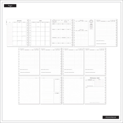 Happy Planner Big 12 Month Disc Bound Dated Planner-Textured Canvas Budget - 5A0036T7-1H808 Happy Planner Big 12 Month Disc Bound Dated Planner-Textured Canvas Budget - 5A0036T7-1H808