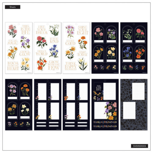 Happy Planner Big 30 Sheet Sticker Value Pack-Dark Garden - 5A0036W9-1H804