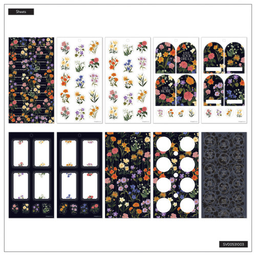 Happy Planner Big 30 Sheet Sticker Value Pack-Dark Garden - 5A0036W9-1H804