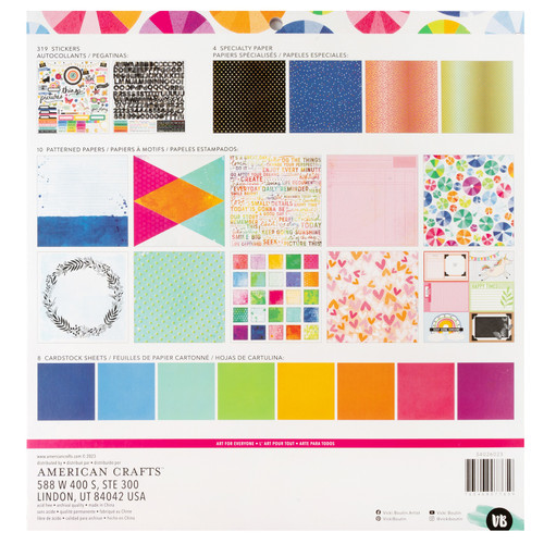 Vicki Boutin Bold And Bright Project Pad 12"X12"-24 Sheets - A50026JS-G1922