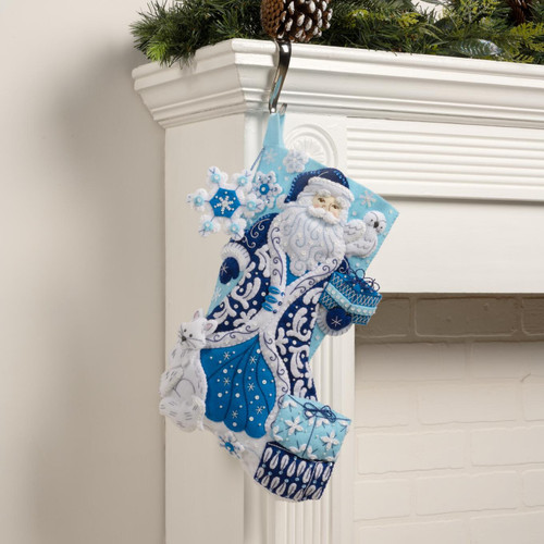 Bucilla Felt Stocking Applique Kit 18" Long-Arctic Santa & Friends - 89628E Bucilla Felt Stocking Applique Kit 18" Long-Arctic Santa & Friends - 89628E