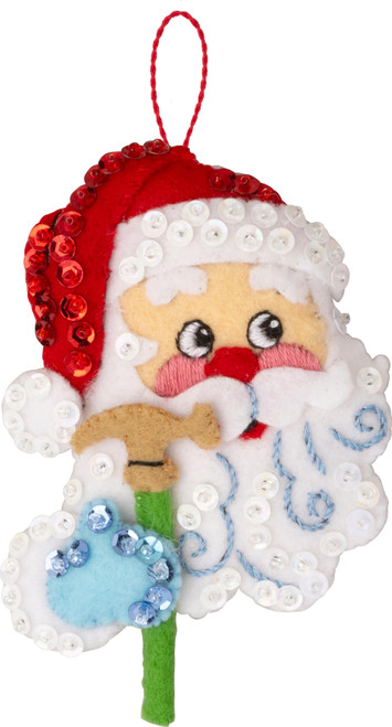 Bucilla Felt Ornaments Applique Kit Set Of 6-North Pole This Way - 5A002DC4-1GGDC Bucilla Felt Ornaments Applique Kit Set Of 6-North Pole This Way - 5A002DC4-1GGDC