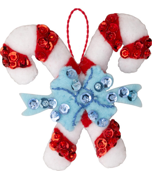 Bucilla Felt Ornaments Applique Kit Set Of 6-North Pole This Way - 5A002DC4-1GGDC Bucilla Felt Ornaments Applique Kit Set Of 6-North Pole This Way - 5A002DC4-1GGDC