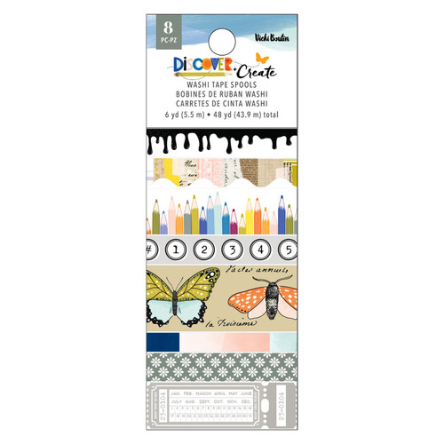 Vicki Boutin Discover + Create Washi Tape-8/Pkg - VB022147 - 765468045825