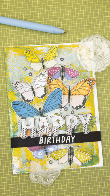 Vicki Boutin Discover + Create Stamp And Die Set-Happy Thoughts - VB022153