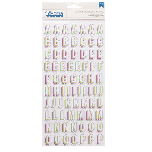 3 Pack - Vicki Boutin Sweet Rush Thickers Stickers 148/Pkg-Sweet Rush Alpha/Chipboard - VB013609 - 718813915663
