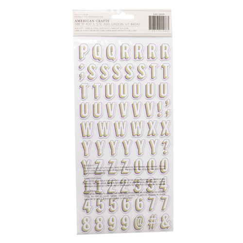 3 Pack - Vicki Boutin Sweet Rush Thickers Stickers 148/Pkg-Sweet Rush Alpha/Chipboard - VB013609 3 Pack - Vicki Boutin Sweet Rush Thickers Stickers 148/Pkg-Sweet Rush Alpha/Chipboard - VB013609