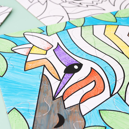 3 Pack - Colorbok Make It Colorful! Color Your Own Puzzles 3/Pkg-Animals - 34018784