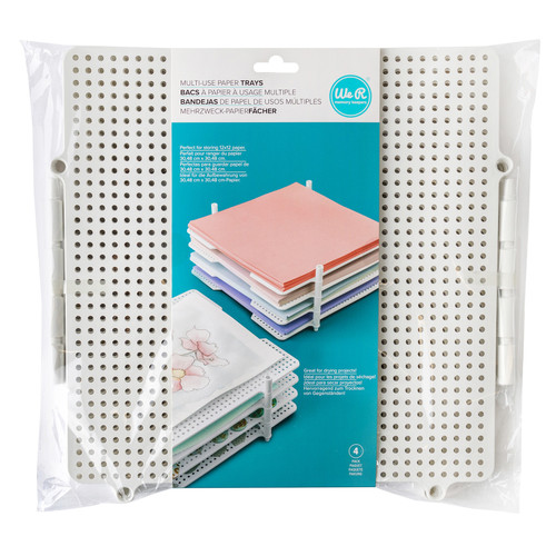 We R Multi-Use Paper Trays 4/Pkg-White 12"X12" - 60000916 - 765468036731