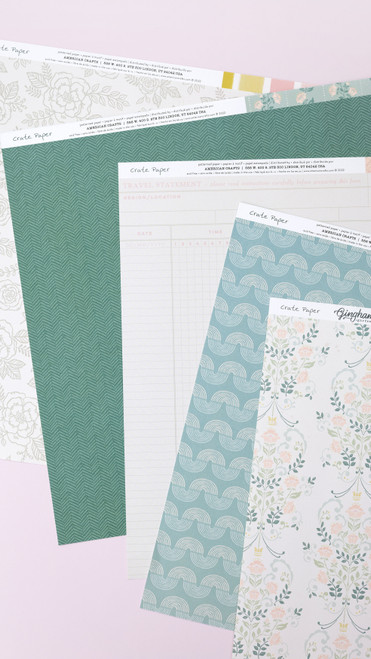 25 Pack - Gingham Garden Double-Sided Cardstock 12"X12"-Nostalgia - CPGG12-14004