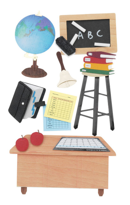 3 Pack - Jolee's Le Grande Dimensional Stickers-Teacher - JBLG010