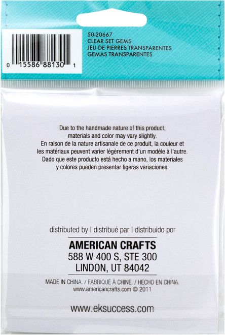 3 Pack - Jolee's Boutique Embellishments 25/Pkg-Clear Gems - 5020667