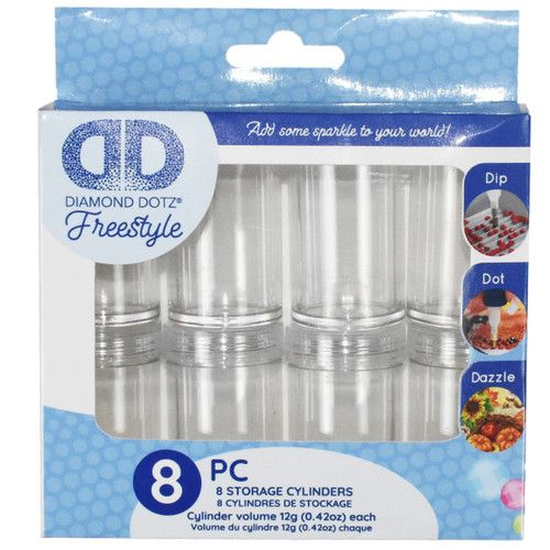 2 Pack - Diamond Dotz Empty Storage Cylinders 8/Pkg- - DDA098 - 4895225916504