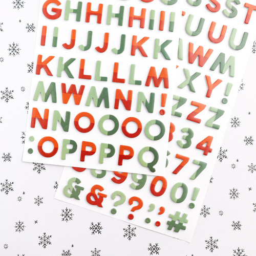 3 Pack - Mittens & Mistletoe Thickers Stickers 146/Pkg-Warm & Cozy Alphabet - CPMM3739 3 Pack - Mittens & Mistletoe Thickers Stickers 146/Pkg-Warm & Cozy Alphabet - CPMM3739