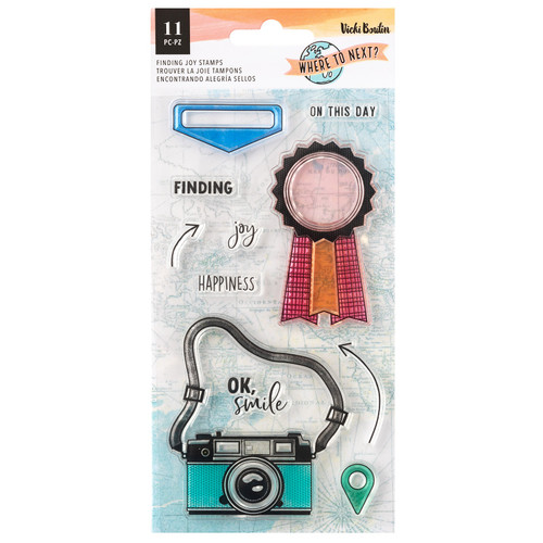 3 Pack - Vicki Boutin Where To Next Clear Stamps 13/Pkg-Finding Joy - VB014104 - 765468043395