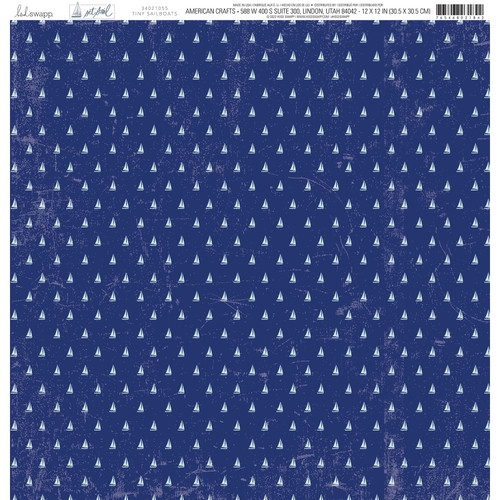 25 Pack - Heidi Swapp Set Sail Double-Sided Cardstock 12"X12"-Tiny Sailboats - HSSET12-21055 - 765468031842