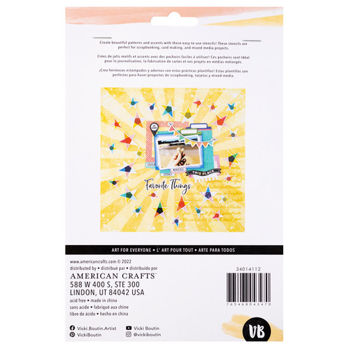 3 Pack - Vicki Boutin Where To Next Stencil Pack 3/Pkg-World Traveler - VB014112 3 Pack - Vicki Boutin Where To Next Stencil Pack 3/Pkg-World Traveler - VB014112