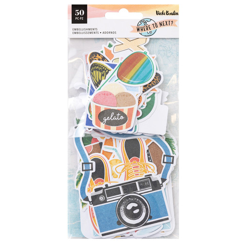 3 Pack - Vicki Boutin Where To Next Ephemera Cardstock Die-Cuts-Icons - VB014102 - 765468043371