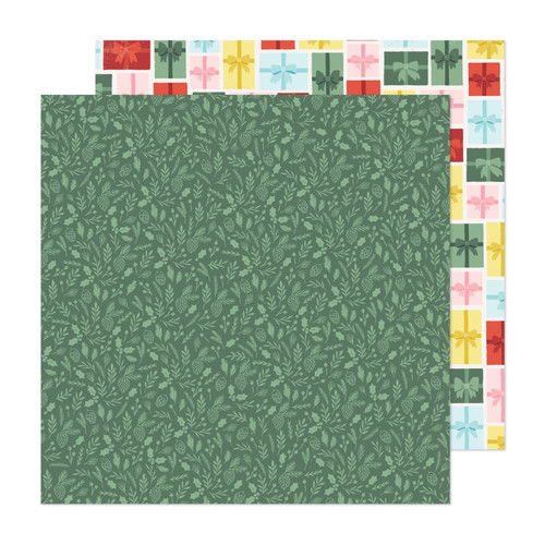 25 Pack - Mittens & Mistletoe Double-Sided Cardstock 12"X12"-Evergreen - CPMM12-13732 - 718813116114