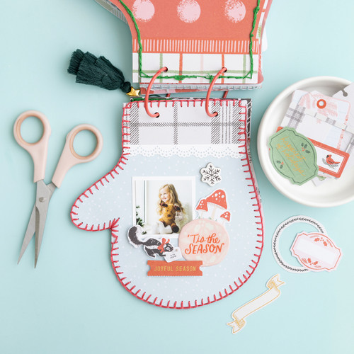 3 Pack - Mittens & Mistletoe Ephemera Die-Cuts 40/Pkg-Icons W/Gold Foil Accents - CPMM3740