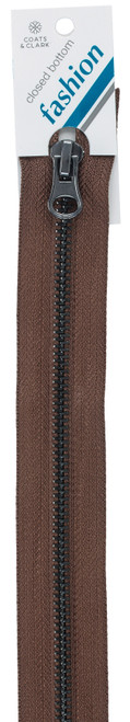 2 Pack - Coats Gunmetal Closed End Zipper 9"-Seal Brown - F68 9-8380 - 073650016271