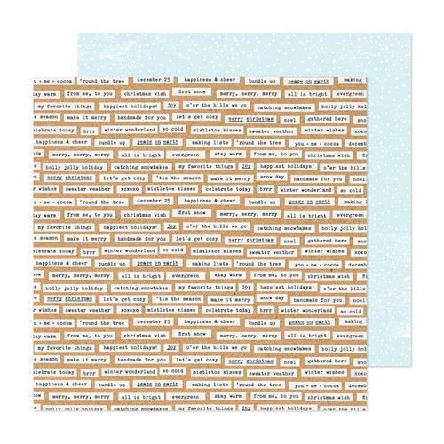 25 Pack - Mittens & Mistletoe Double-Sided Cardstock 12"X12"-Snow Day - CPMM12-13727 - 718813116060