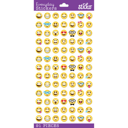 12 Pack - Sticko Themed Stickers-Classic Smileys - E5238599