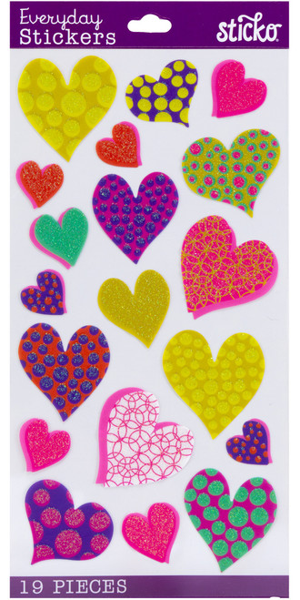12 Pack - Sticko Themed Stickers-Heart Circles - E5238141 - 015586793123 12 Pack - Sticko Themed Stickers-Heart Circles - E5238141 - 015586793123