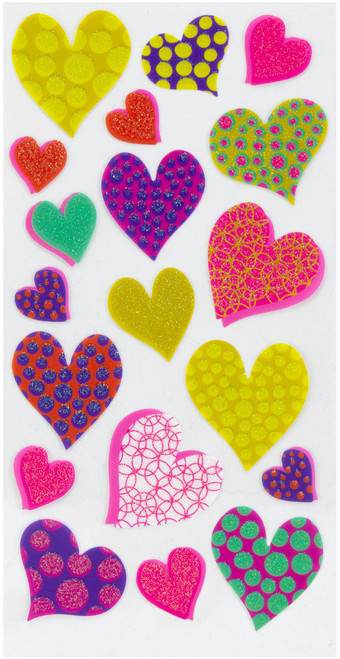 12 Pack - Sticko Themed Stickers-Heart Circles - E5238141 12 Pack - Sticko Themed Stickers-Heart Circles - E5238141
