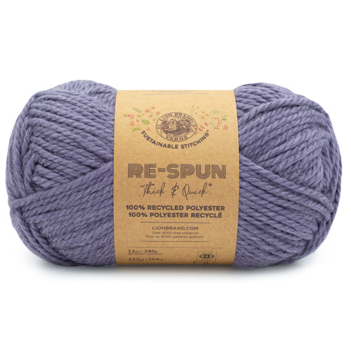 Lion Brand Re-Spun Thick & Quick Yarn-Acai - 843-143 - 023032113616
